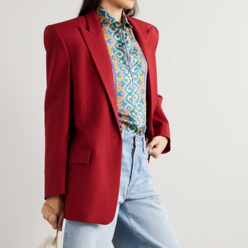 NEW NWT ZIMMERMANN Double-breasted wool-blend blazer